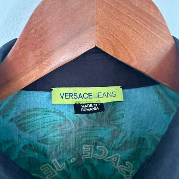 Versace Jeans Cube Baroque Print Sportshirt Button Up Shirt Size S - Picture 2 of 12